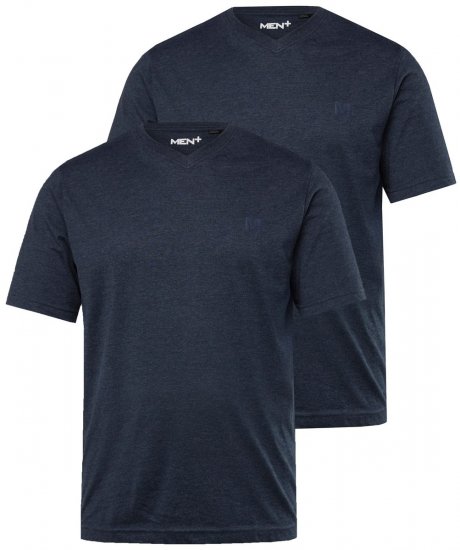 Men+ 299 V-kaelusega T-särk Tumesinine 2-pakk - T-särgid - Suured T-särgid 2XL – 14XL