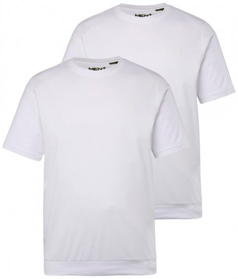 Men+ 311 T-särk bellyfit Valge 2-pakk - T-särgid - Suured T-särgid 2XL – 14XL