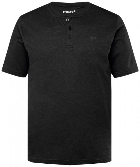 Men+ 365 Henley-särk Must - T-särgid - Suured T-särgid 2XL – 14XL