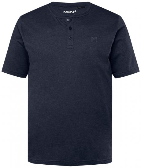 Men+ 365 Henley-särk Tumesinine - T-särgid - Suured T-särgid 2XL – 14XL