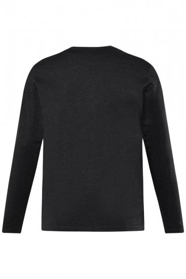 Men+ 383 Pika varrukaga Henley-särk Must - T-särgid - Suured T-särgid 2XL – 14XL