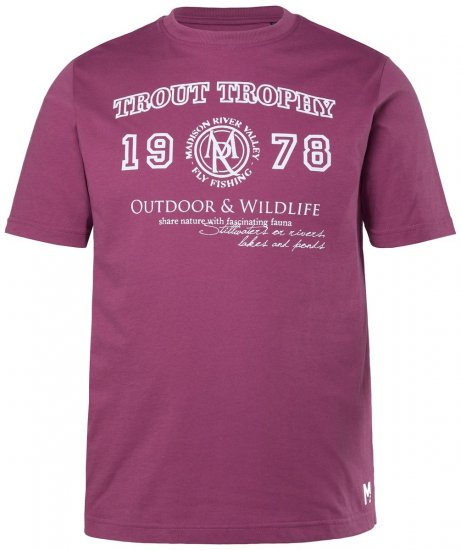 Men+ 424 T-särk Trout Trophy Hele marjapunane - T-särgid - Suured T-särgid 2XL – 14XL
