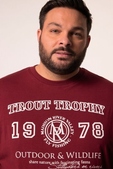 Men+ 424 T-särk Trout Trophy Vaskpruun - T-särgid - Suured T-särgid 2XL – 14XL