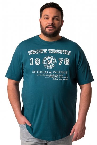 Men+ 424 T-särk Trout Trophy Laguuniroheline - T-särgid - Suured T-särgid 2XL – 14XL