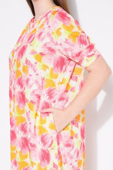 Ulla Popken 836739 Lilleline linasegust kleit Valge - Suvekleidid - Naiste suvekleidid suurtes suurustes