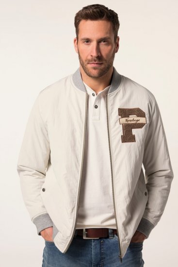 JP1880 836786 Collegejope embleemiga Luuvalge - Jakid ja joped - Joped, suured suurused: 2XL – 12XL