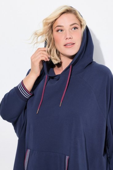 Ulla Popken 837190 Kapuutsiga kodupontšo Tumelilla - Pidžaama/Loungewear - 
