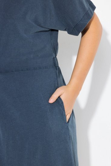 Ulla Popken 837403 Lühikeste varrukatega jersey-kleit Tumesinine - Trikookleidid - 