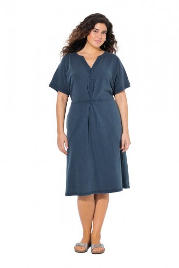 Ulla Popken 837403 Lühikeste varrukatega jersey-kleit Tumesinine - Trikookleidid - 