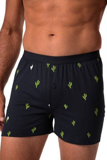 JP1880 837629 Kaktusemustriga bokserid FLEXNAMIC® Tumesinine 2-pakk - Aluspesu ja ujumisriided - Aluspesu 2XL-8XL