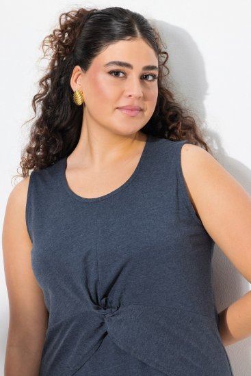 Ulla Popken 837874 Varrukateta jersey-kleit Tumesinine - Trikookleidid - 