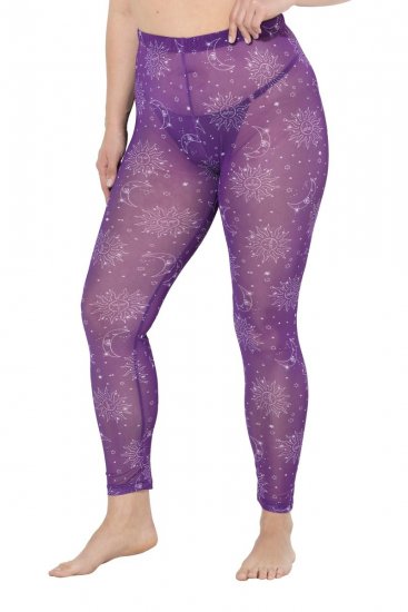 Ulla Popken 837935 Mustrilised sukkretuusid Violetne - Sukkpüksid & sokid - 