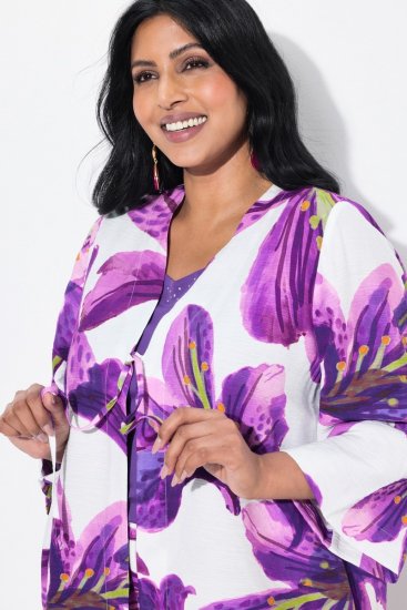 Ulla Popken 838105 Seotav avatud kardigan Violetne - Kardiganid - Naiste kardiganid suurtes suurustes