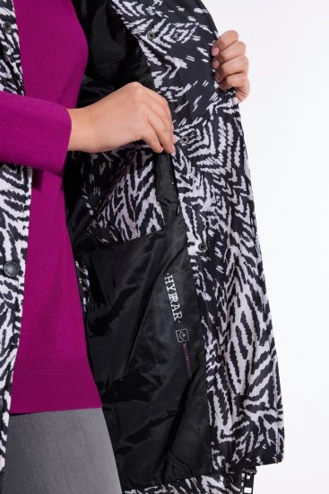 Ulla Popken 838435 Trükiga pikk tepitud vest Must - Vestid - 