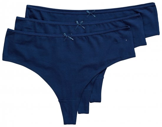 Ulla Popken 838637 Stringid 3 tk Tumesinine - Aluspüksid - 