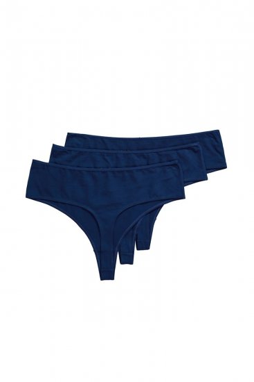 Ulla Popken 838637 Stringid 3 tk Tumesinine - Aluspüksid - 