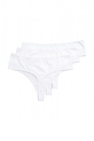 Ulla Popken 838637 Stringid 3 tk Valge - Aluspüksid - 