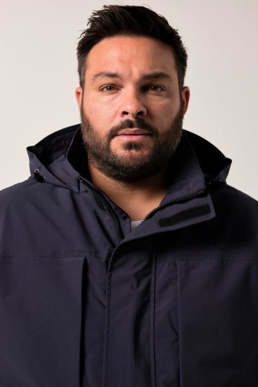 Men+ 215 Vihmajope kapuutsiga Tumesinine - Jakid ja joped - Joped, suured suurused: 2XL – 12XL