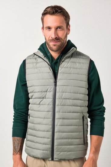 JAY-PI Lightly Quilted Vest with Stomach Fit Grey - Jakid ja joped - Joped, suured suurused: 2XL – 12XL