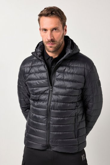 JAY-PI Lightly Quilted Jacket with a Hoodie Black - Jakid ja joped - Joped, suured suurused: 2XL – 12XL