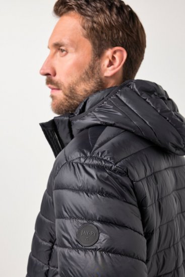 JAY-PI Lightly Quilted Jacket with a Hoodie Black - Jakid ja joped - Joped, suured suurused: 2XL – 12XL