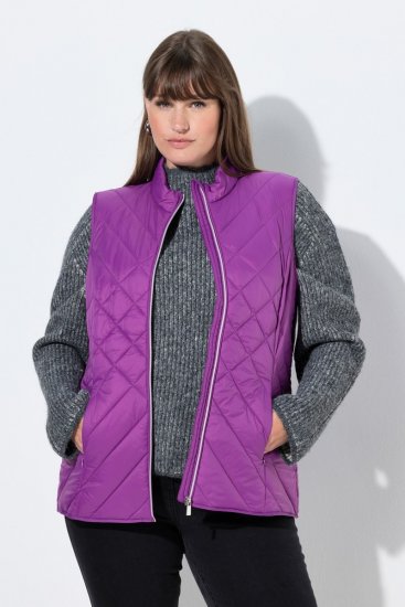 Ulla Popken 840047 Vetthülgav tepitud vest Lilla - Vestid - 