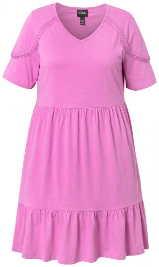 Ulla Popken 840115 Lühikeste varrukatega jersey-kleit Roosa - Trikookleidid - 