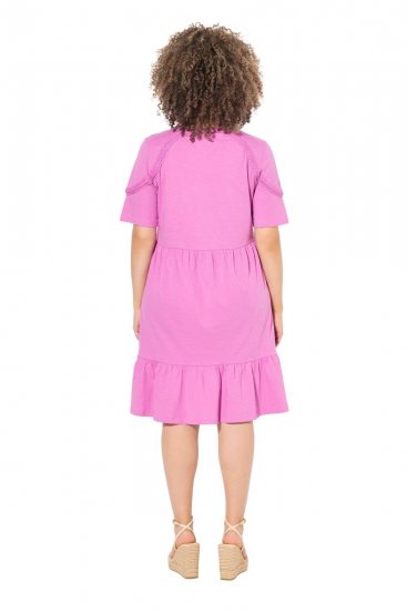 Ulla Popken 840115 Lühikeste varrukatega jersey-kleit Roosa - Trikookleidid - 