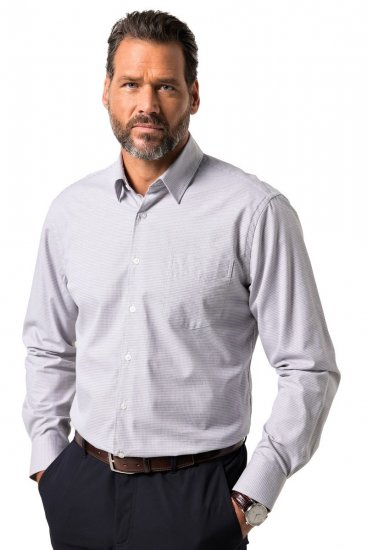 JP1880 Business Shirt Long Sleeve Two-Tone Grey - Särgid - Meeste suured särgid 2XL – 8XL