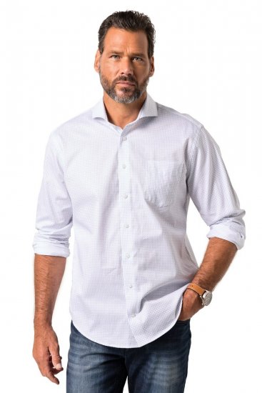 JP1880 Business Shirt Long Sleeve Snow White - Särgid - Meeste suured särgid 2XL – 8XL