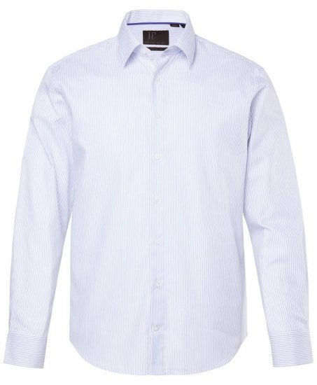 JP1880 Business Shirt Long Sleeve Striped Snow White - Särgid - Meeste suured särgid 2XL – 8XL
