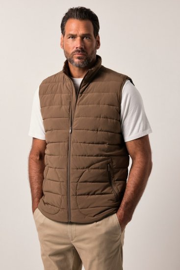 JP1880 840619 Kergelt vateeritud vest Hallikaspruun - Jakid ja joped - Joped, suured suurused: 2XL – 12XL