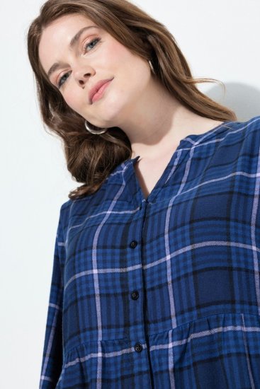 Ulla Popken 840929 Ruuduline kleit Tumesinine - Midikleidid - Plusssuuruses midikleidid