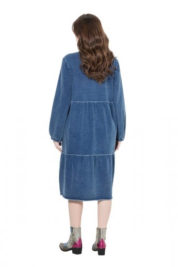 Ulla Popken 840972 Volangidega dressikleit Indigo - Dressikleidid - 