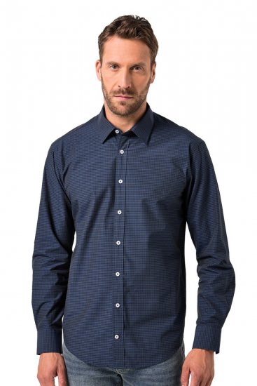 JP1880 Shirt Long Sleeve Kent Collar Navy - Särgid - Meeste suured särgid 2XL – 8XL