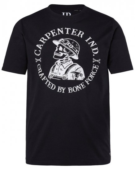 JP1880 T-Shirt Chest Print Bone Force Black - T-särgid - Suured T-särgid 2XL – 14XL
