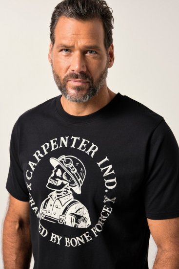 JP1880 T-Shirt Chest Print Bone Force Black - T-särgid - Suured T-särgid 2XL – 14XL