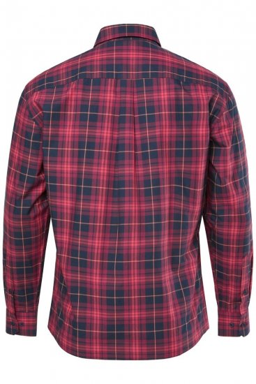 JP1880 Checked Shirt Long Sleeve Red - Särgid - Meeste suured särgid 2XL – 8XL