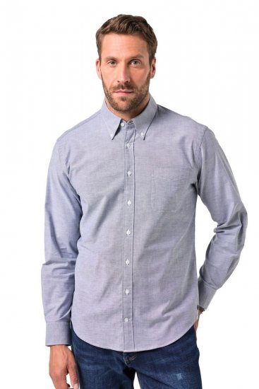 JP1880 Oxford Shirt Long Sleeve Denim Blue - Särgid - Meeste suured särgid 2XL – 8XL