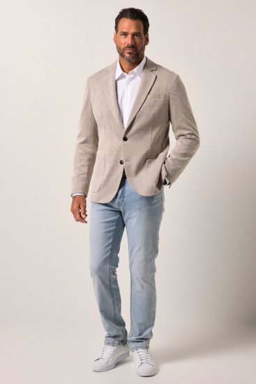 JP1880 Jacket Business Checked Beige - Ülikonnad ja pintsakud - Ülikonnad suured suurused