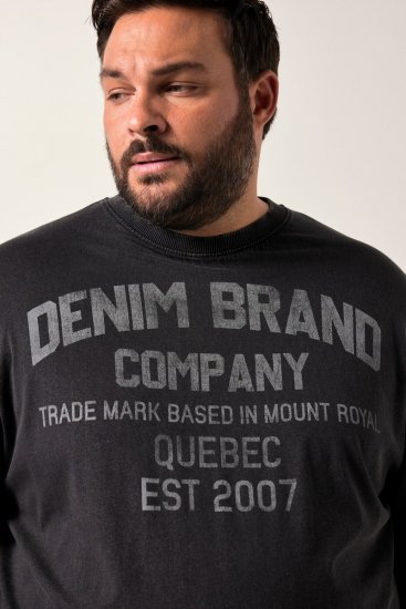 Men+ 612 Pika varrukaga T-särk Denim Brand Company Must - T-särgid - Suured T-särgid 2XL – 14XL