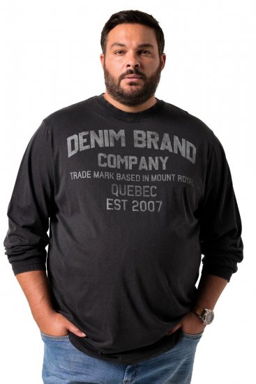 Men+ 612 Pika varrukaga T-särk Denim Brand Company Must - T-särgid - Suured T-särgid 2XL – 14XL
