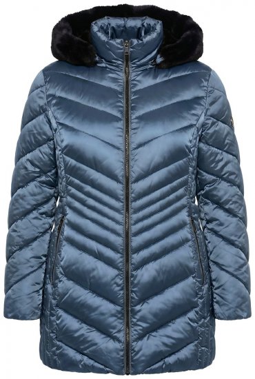 Ulla Popken 842013 Tepitud jope Denimsinine - Joped - Suured naiste jakid