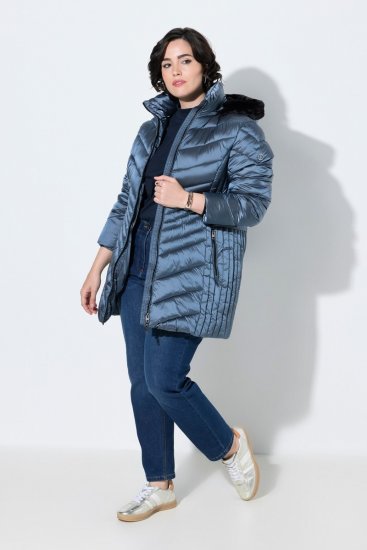 Ulla Popken 842013 Tepitud jope Denimsinine - Joped - Suured naiste jakid