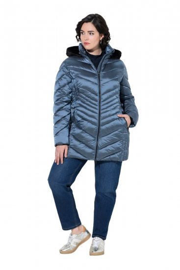 Ulla Popken 842013 Tepitud jope Denimsinine - Joped - Suured naiste jakid