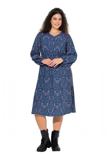 Ulla Popken 842153 Mustriline midikleit Petrool - Midikleidid - Plusssuuruses midikleidid