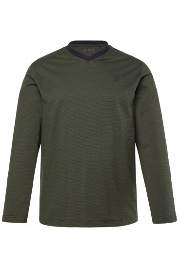 JP1880 Pyjamas Two-piece Striped Dark Green - Aluspesu ja ujumisriided - Aluspesu 2XL-8XL