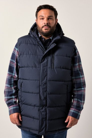 Men+ 433 Kapuutsiga tepitud vest Tumesinine - Jakid ja joped - Joped, suured suurused: 2XL – 12XL