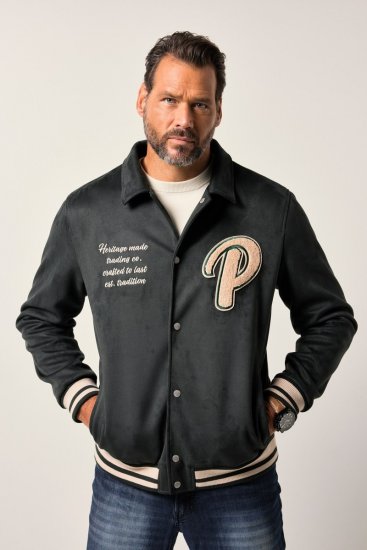 JP1880 Blouson Velour with Chest Embroidery Dark Green - Jakid ja joped - Joped, suured suurused: 2XL – 12XL