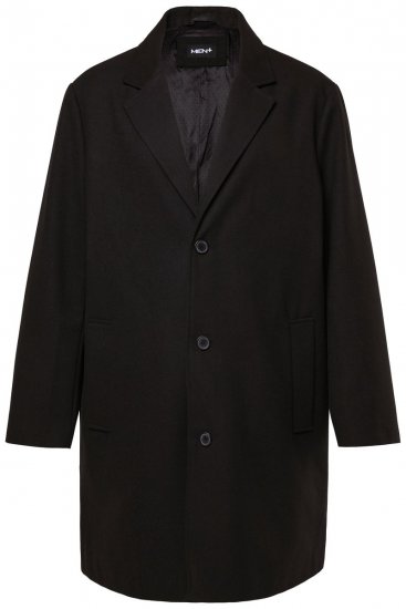 Men+ 482 Vetthülgav villase välimusega mantel Must - Jakid ja joped - Joped, suured suurused: 2XL – 12XL